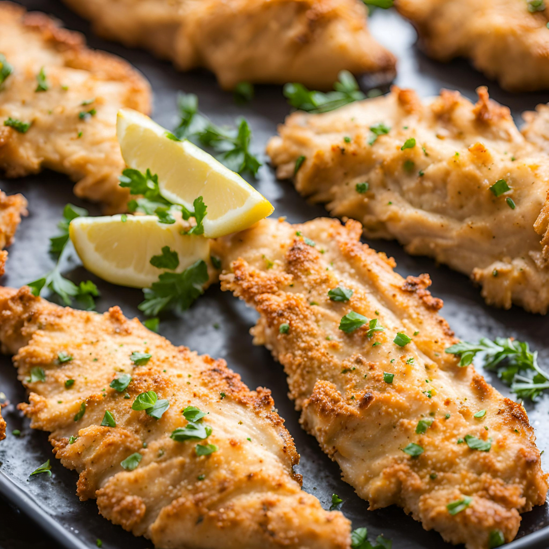 Tiras de Frango Empanadas no Forno