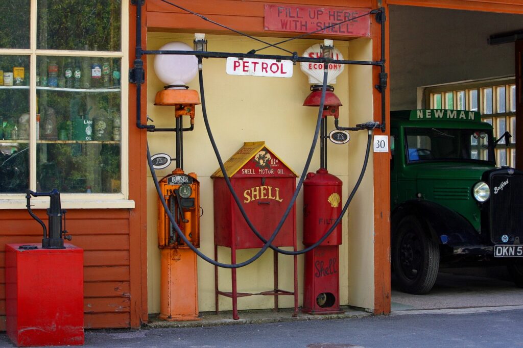 posto de gasolina antigo imagem