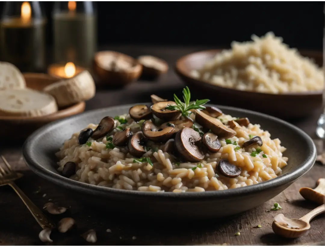 Risoto de Cogumelo e Parmesao