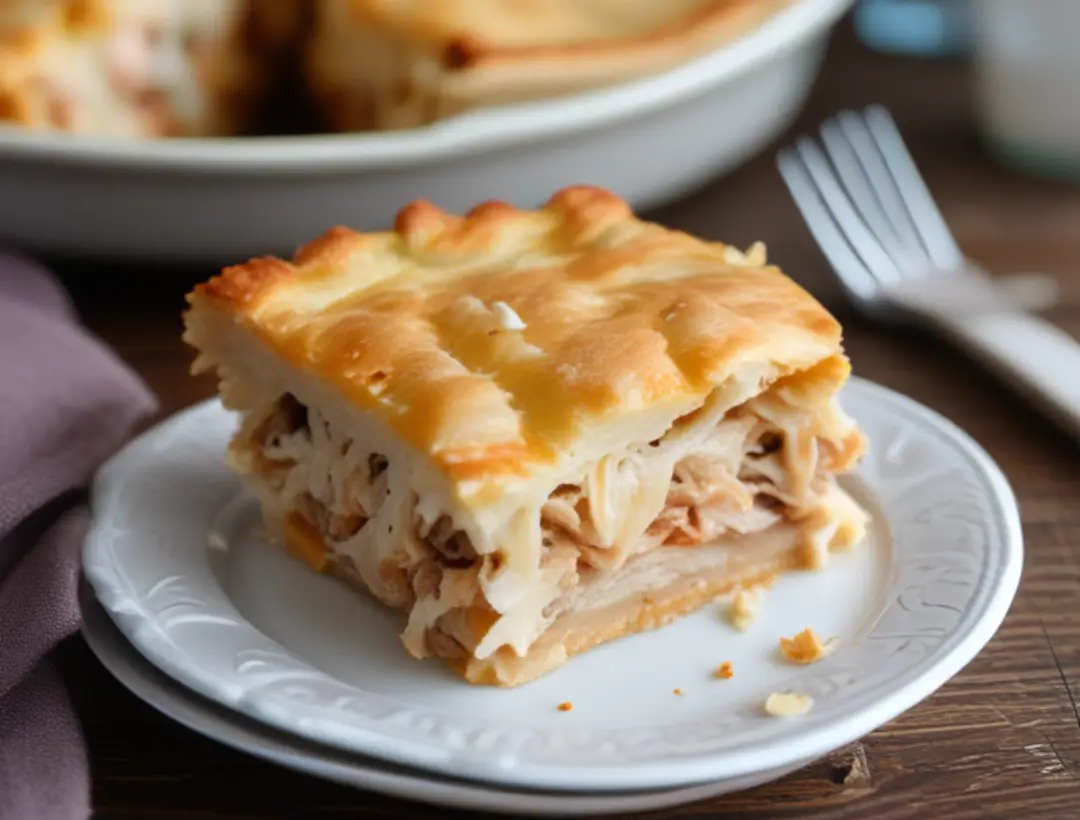 Torta de Liquidificador com Recheio de Frango