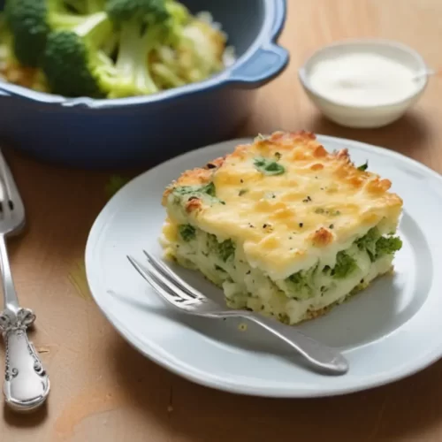 Brócolis Gratinado com Queijo e Creme de Leite